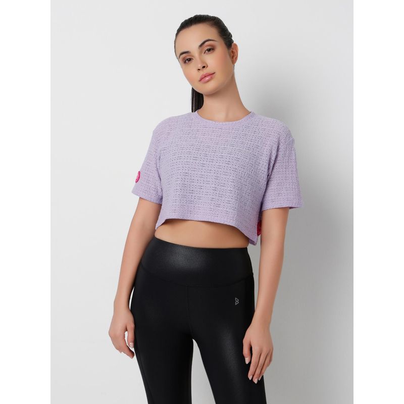 BODD ACTIVE Move Mode Lavender Gym Crop Top (M)