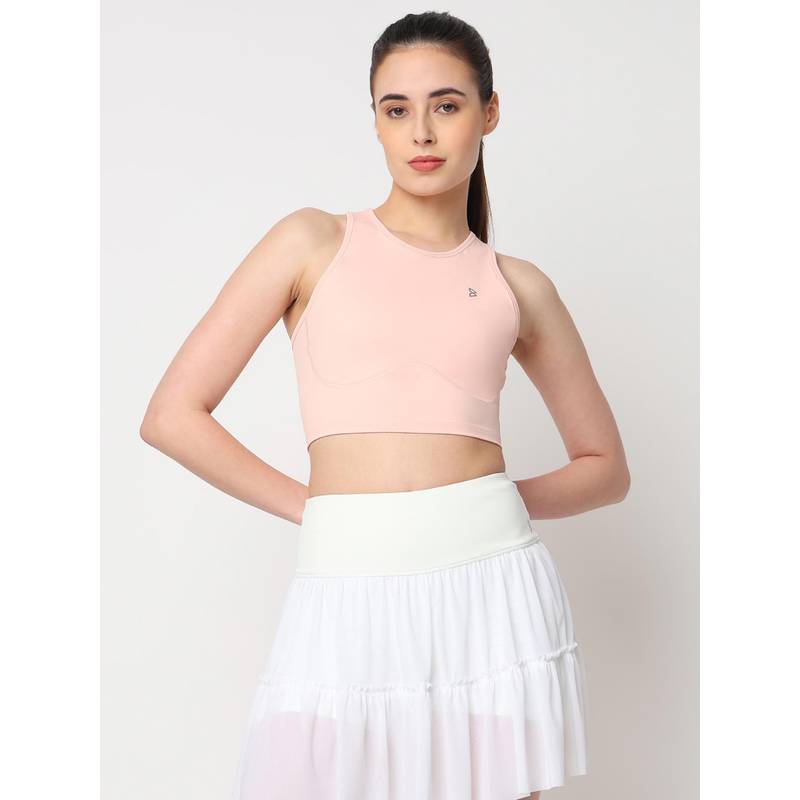 BODD ACTIVE Court Glow Peach Crop Top (XS)