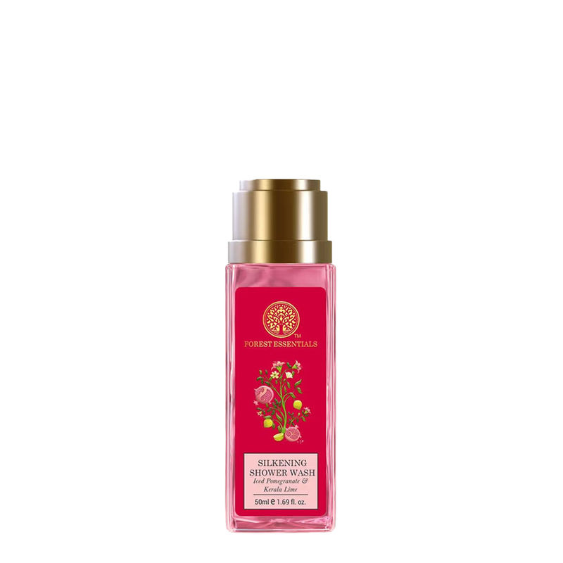 Forest Essentials Silkening Shower Wash Pomegranate Kerala Lime - Ayurvedic Body Wash Sulphate Free