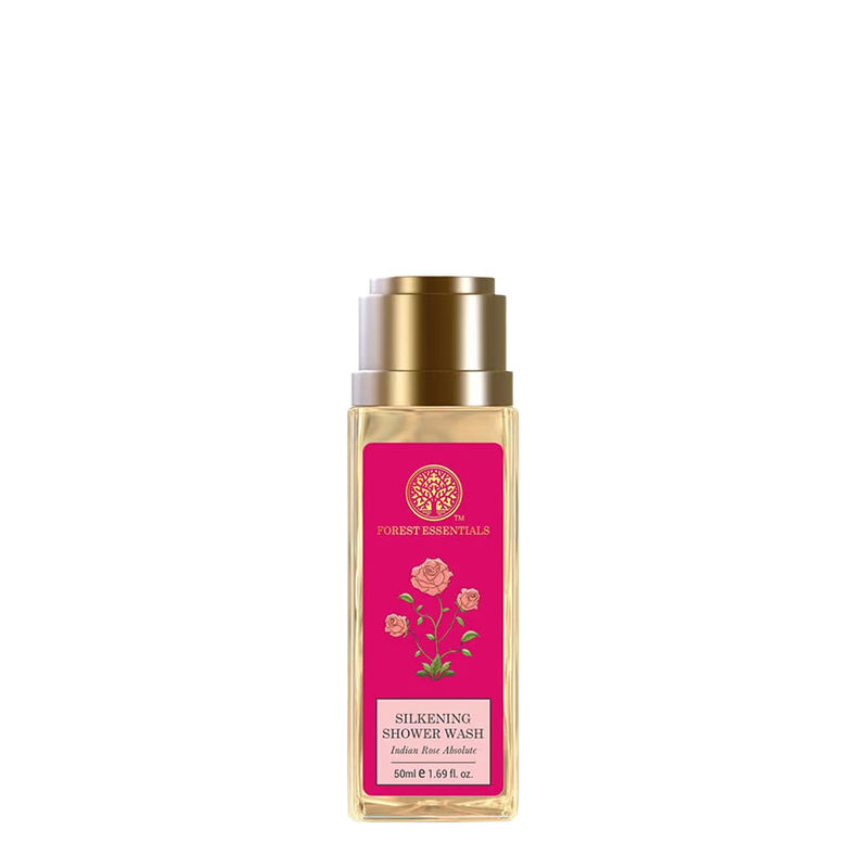 Forest Essentials Silkening Shower Wash Indian Rose Absolute - Ayurvedic Body Wash Sulphate Free