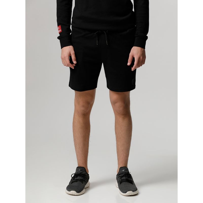 THE BEAR HOUSE Ardor Edition Men Black Solid Slim Fit Shorts (L)