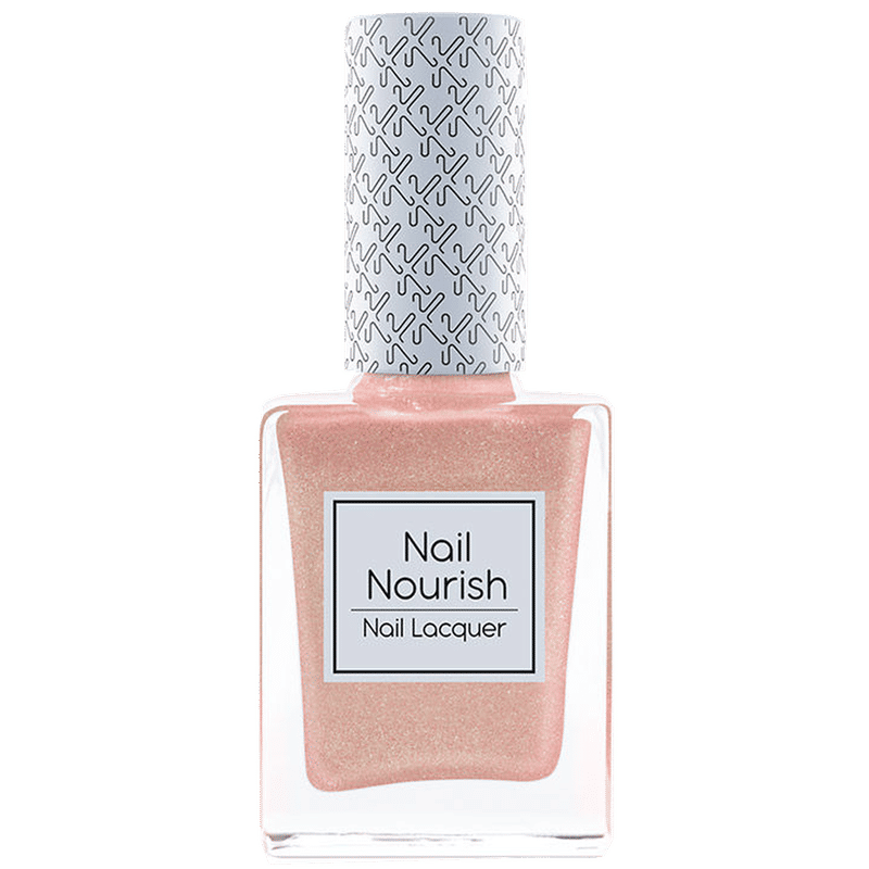 Kay Beauty Nail Nourish Glitter Pastel Nail Enamel Polish-Rose Gold Sparkle