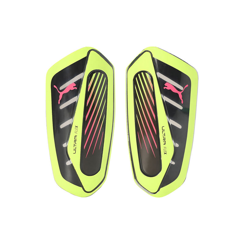 Puma Yellow Ultra Flex Football Sleeves Unisex Shinguards (S)
