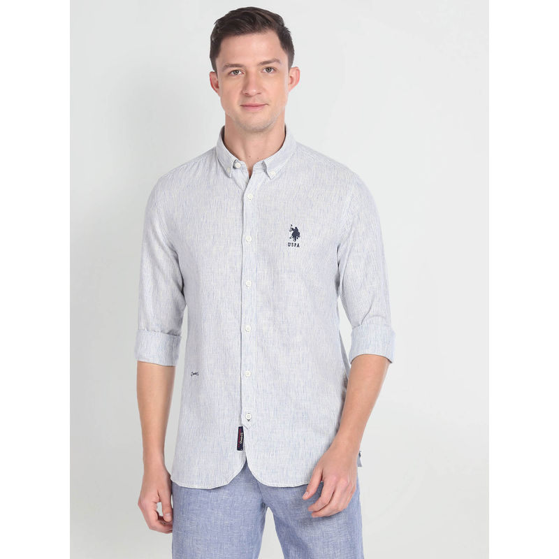 U.S. Polo Assn. Denim Co. Vertical Stripe Cotton Shirt (L)