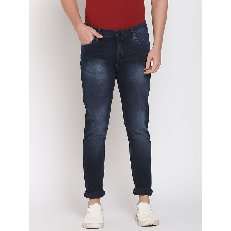 Lee Navy Blue Solid Skinny Fit Jeans (34)