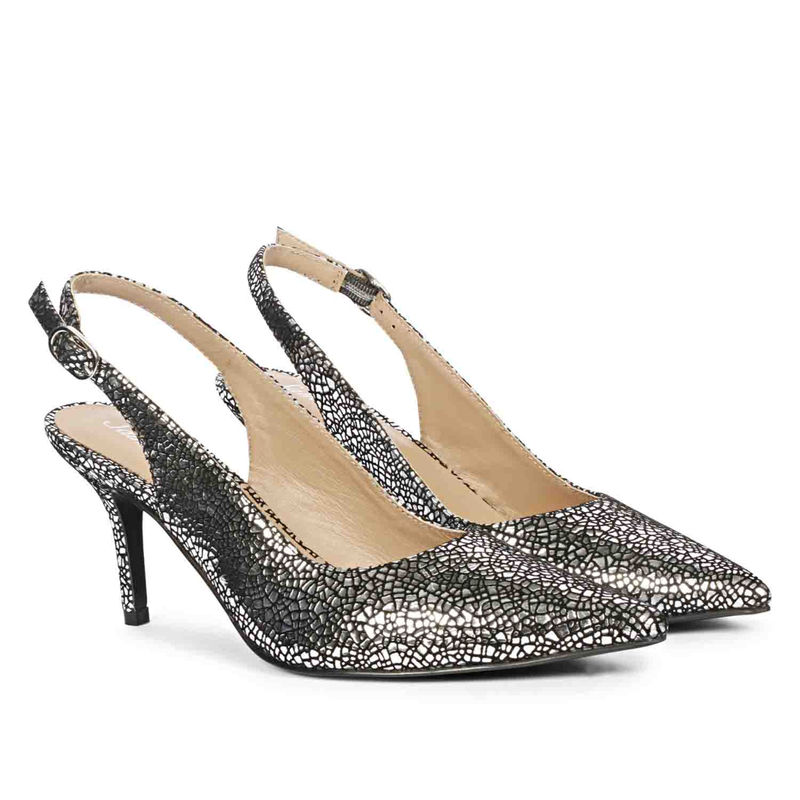Saint G Silver Metallic Leather Pumps (UK 3)