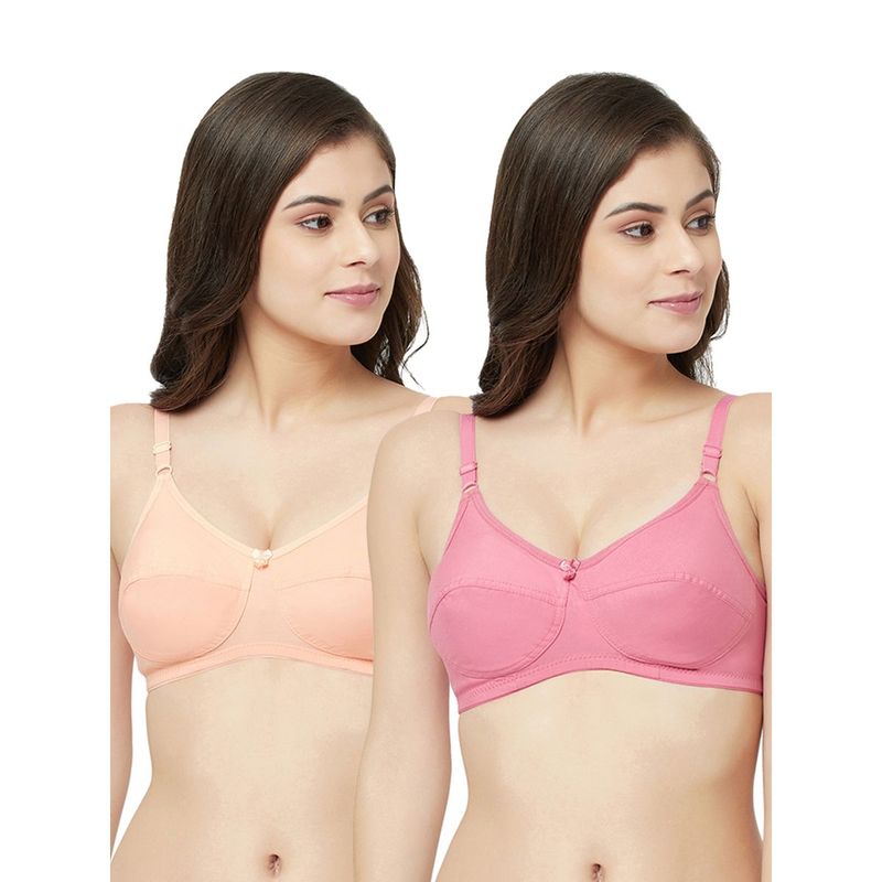 Groversons Paris Beauty Non-Padded Wirefree Full-Coverage Bra-PO2 (34C)