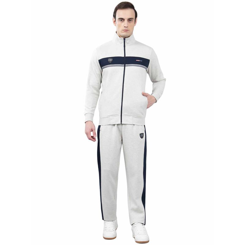 Cantabil Men Grey Solid Track Suit (Set of 2) (L)