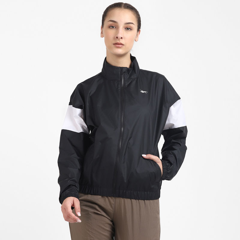 Reebok TE Linear Logo WVN Jacket Black Training Jacket (L)