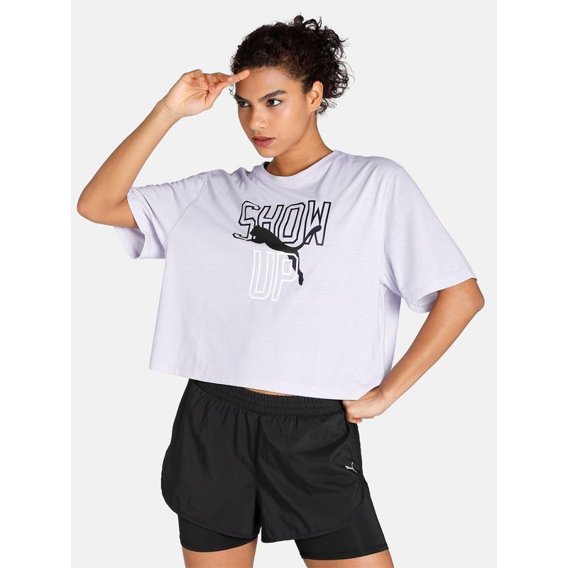 Puma Womens Graphic Boxy Womens Purple Tank Top (XS)