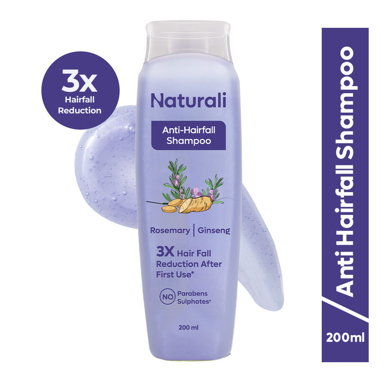 Naturali Anti Hairfall Shampoo With Rosemary, Biotin & Ginseng No Sulfate No Paraben Shampoo