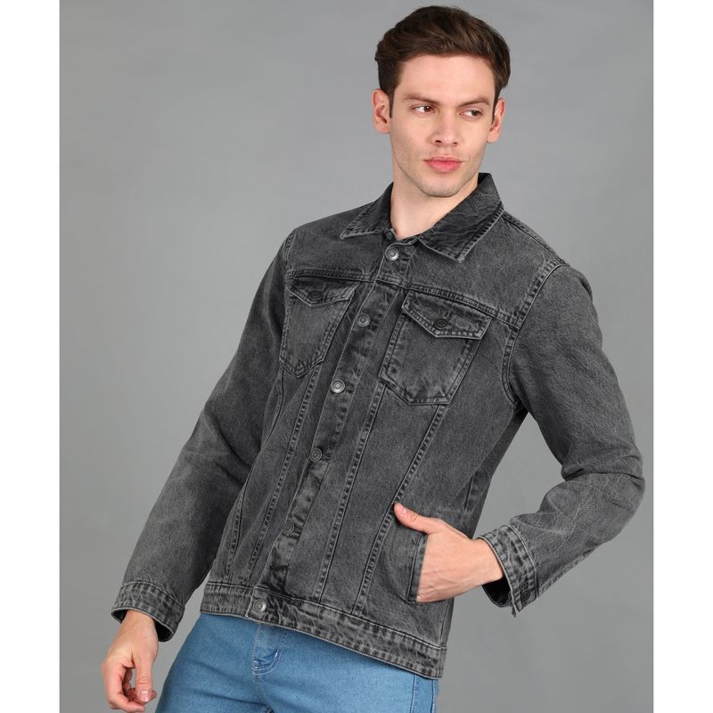 Grey Full Sleeve Mens Denim Jacket With Zip Closer at Rs 750 in New Delhi