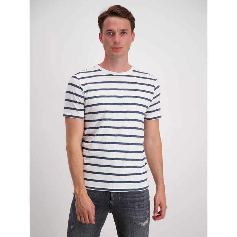 LINDBERGH Green Striped Round Neck T Shirt (S)