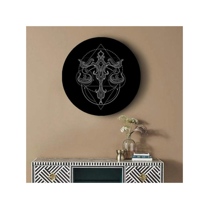 The Artment Black And White Geometry Zodiac Canvases Matte Finish Libra (Medium)