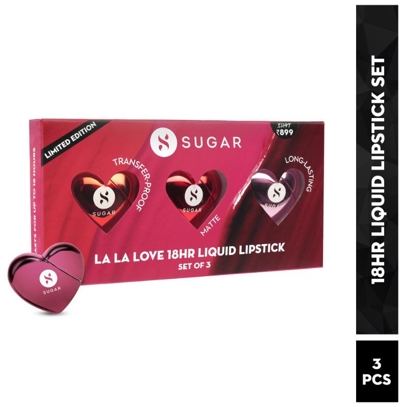 SUGAR La La Love 18 Hr Liquid Lipstick - Pack Of 3