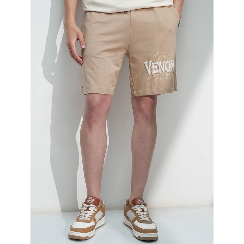HIGHLANDER Men Nude Cotton Blend Solid Shorts (30)