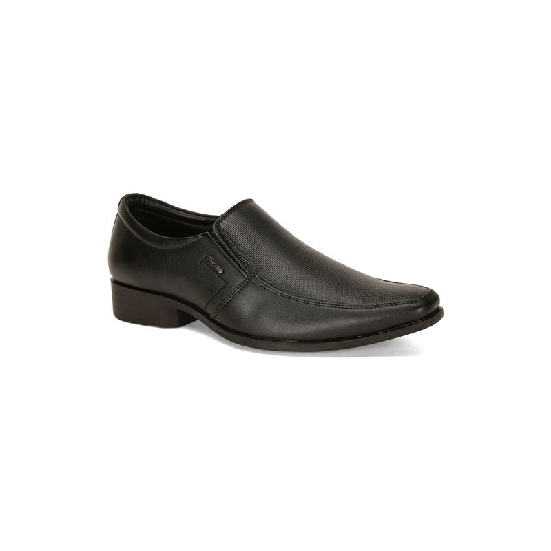 Bata Solid Black Formal Shoes (UK 8)