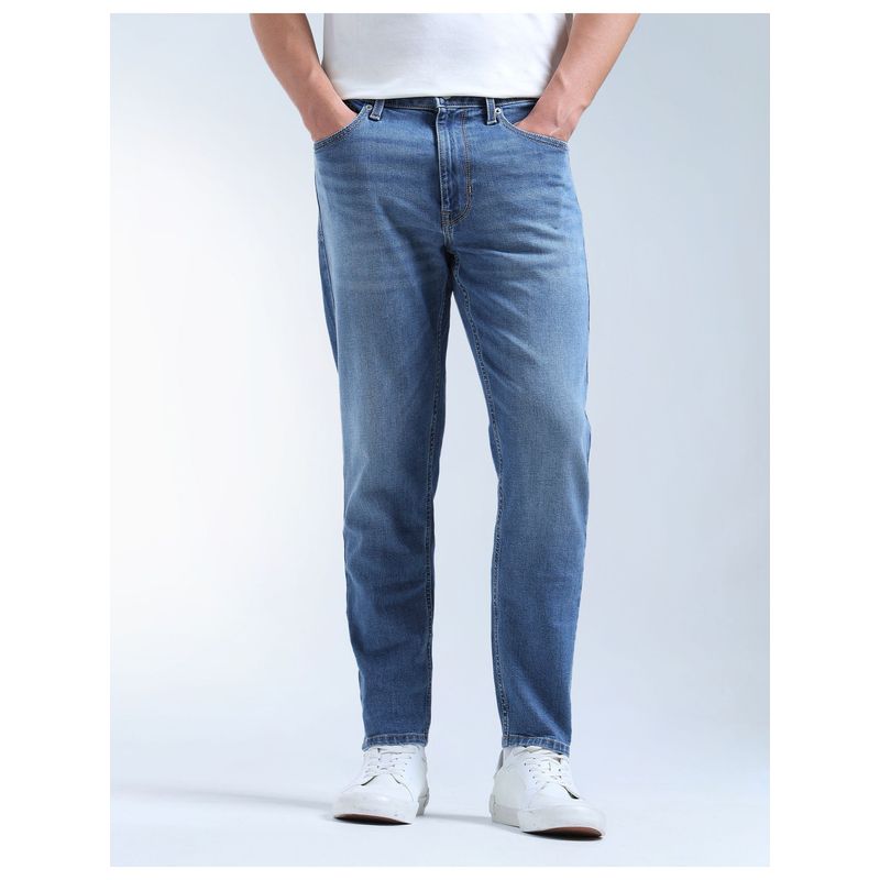 Flying Machine Men Blue Cotton Solid Slim Jeans (30)