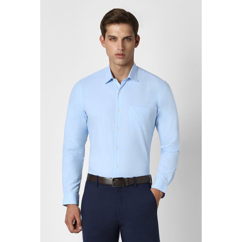 Peter England Men Blue Regular Fit Formal Shirt (40)