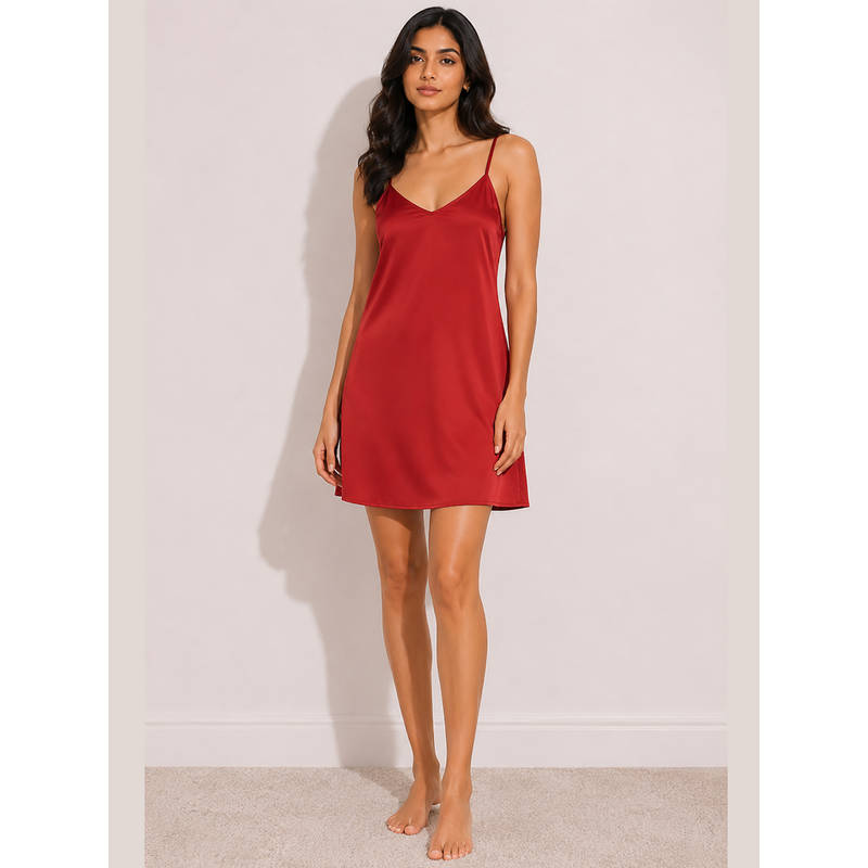 Noite Luxe Rubis Slip Dress (XS)