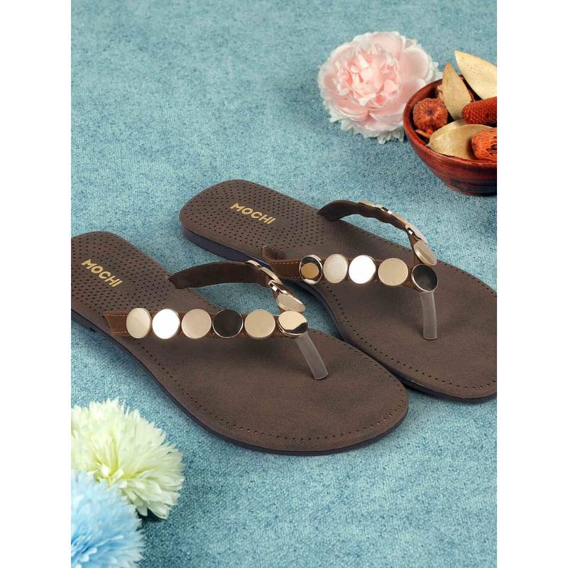 Mochi Women Gold Flats (EURO 37)