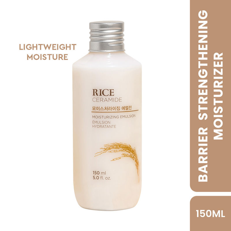 The Face Shop Rice & Ceramide Emulsion - Korean Brightening Moisturizer/Cream for Dull & Dry Skin