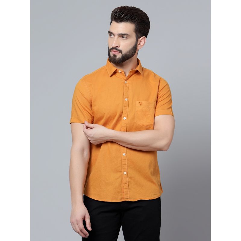 Cantabil Men Mustard Shirt (38)