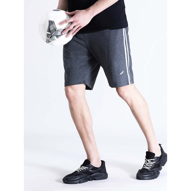 Crocodile Charcoal Solid/Plain Regular Fit Shorts (M)