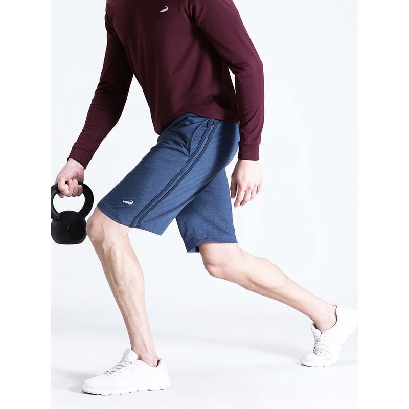 Crocodile Blue Solid/Plain Regular Fit Shorts (2XL)