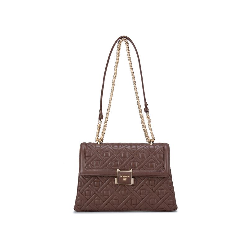 Brown - Handcrafted Quilted Sling Bag 33