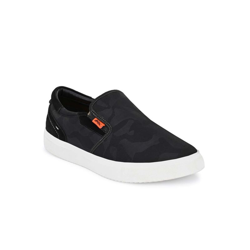 Hitz Men's Black Slip-on Casual Sneaker shoes (UK 6)