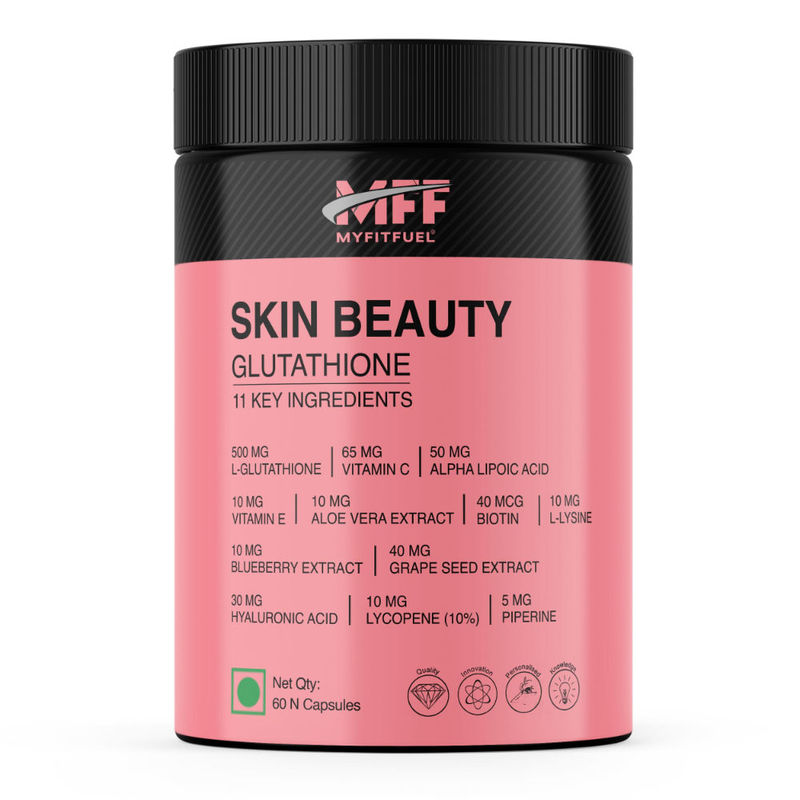 MyFitFuel Skin Beauty Glutathione + Lycopene, Vitamin C & E, Hyaluronic Acid, Biotin (60 capsules)