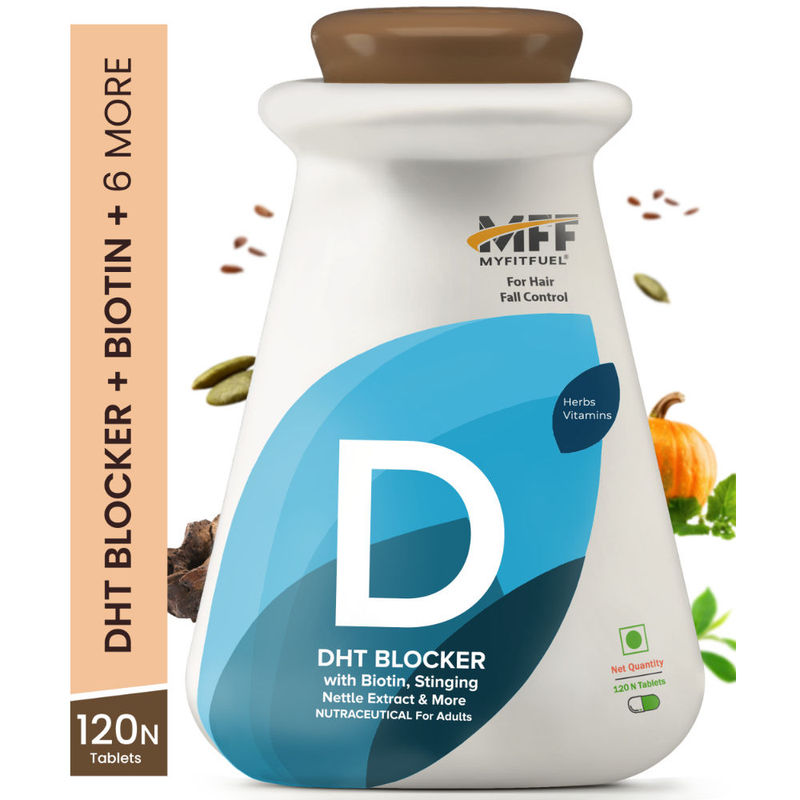 MyFitFuel DHT Blocker (For 3 Months) with Biotin & Zinc for Hair Fall Control