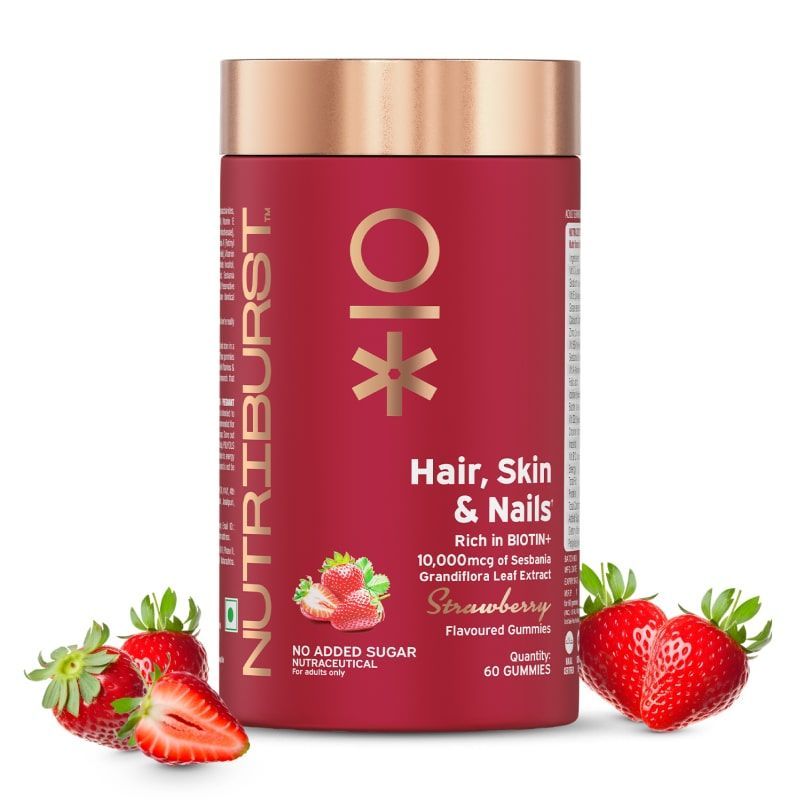 Nutriburst Hair, Skin & Nail Growth Gummies - Strawberry