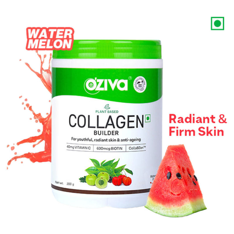 Oziva Vegan Collagen with Biotin & Vitamin C For Brighter & Youthful Skin - Watermelon