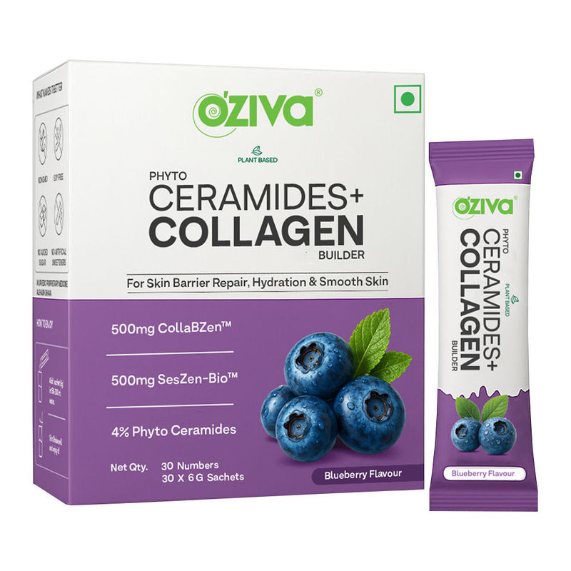 Oziva Phyto Ceramide+ Collagen For Skin Barrier Repair - Blueberry
