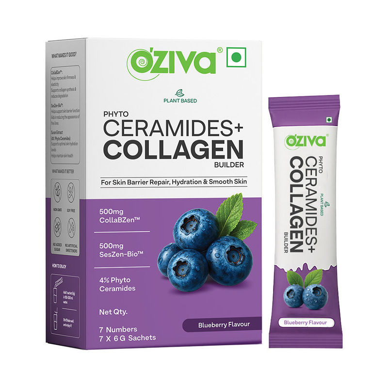 Oziva Phyto Ceramide+ Collagen For Skin Barrier Repair - Blueberry