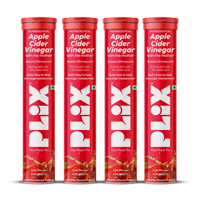 Plix Apple Cider Vinegar Effervescent Tablets - Cola
