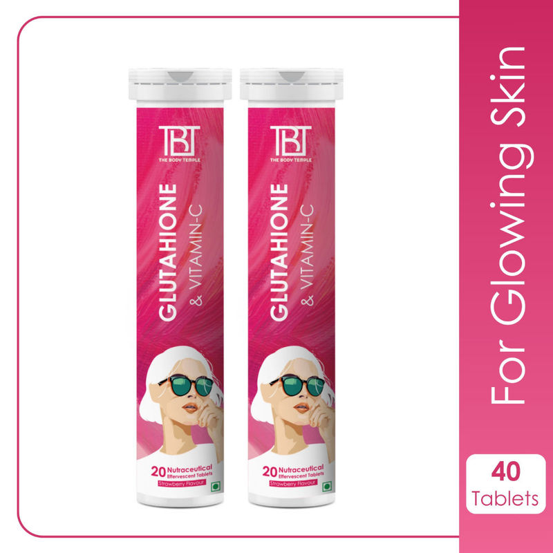 The Body Temple Glutathione & Vitamin C for Radiant Skin - Strawberry (Pack of 2)