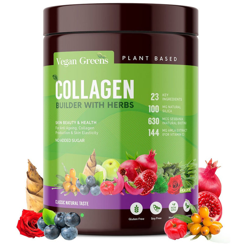 Vegan Greens Collagen Builder with Herbs Powder - Classic Natural