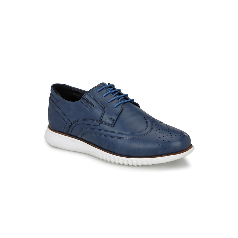 Hitz Men's Blue Synthetic Lace-up Casual Shoes (UK 7)
