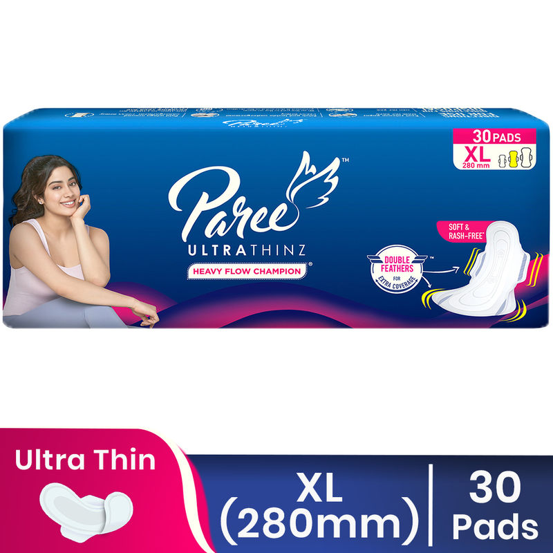 Paree Ultra Thinz XL-30 Sanitary Pads Soft &Thin Pads Double Feathers for Extra Coverage