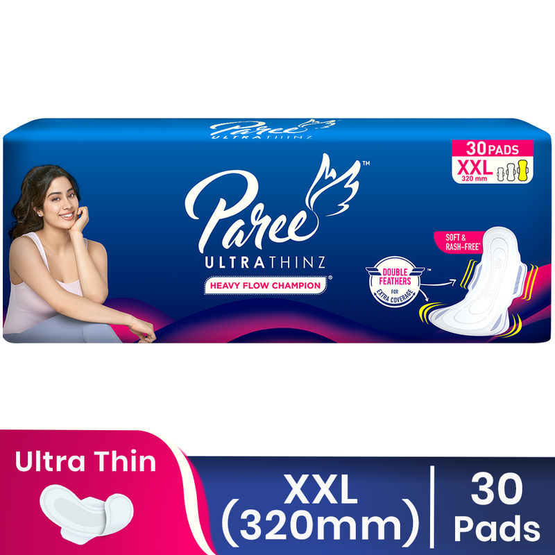 Paree Ultra Thinz XXL-30 Sanitary Pads Soft &Thin Pads Double Feathers for Extra Coverage