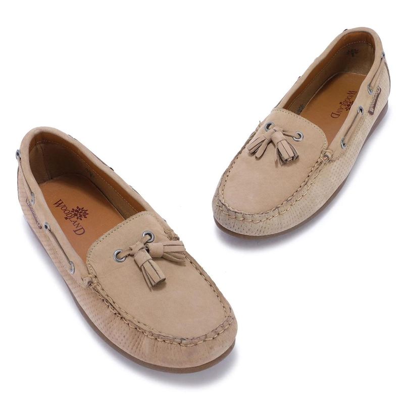 WOODLAND Womens Khaki Loafers (EURO 37)