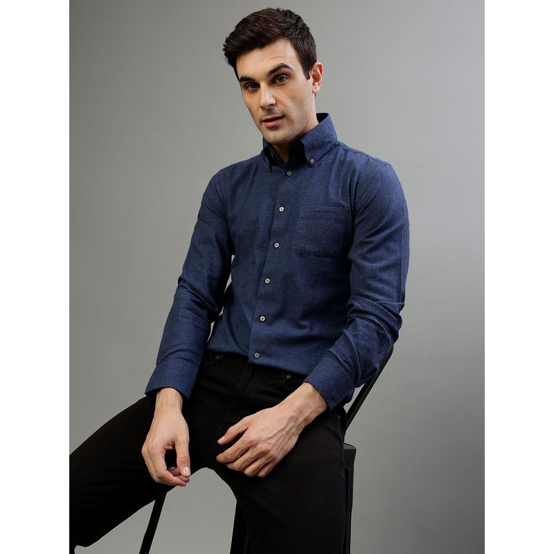 Bruun & Stengade Men Solid Button Down Collar Shirt (38)