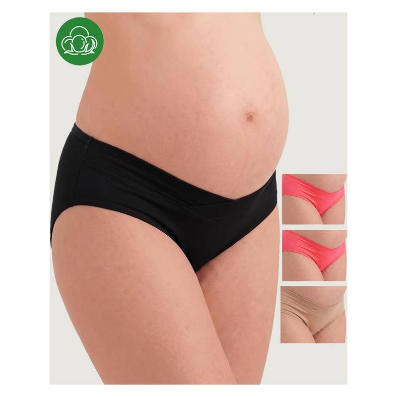 Inner Sense Plus Size Organic Cotton V Band Panties (Pack of 4) (M)