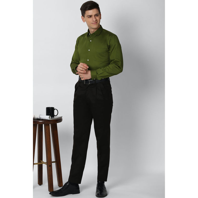 Peter England Casuals Men Black Formal Trousers (30)