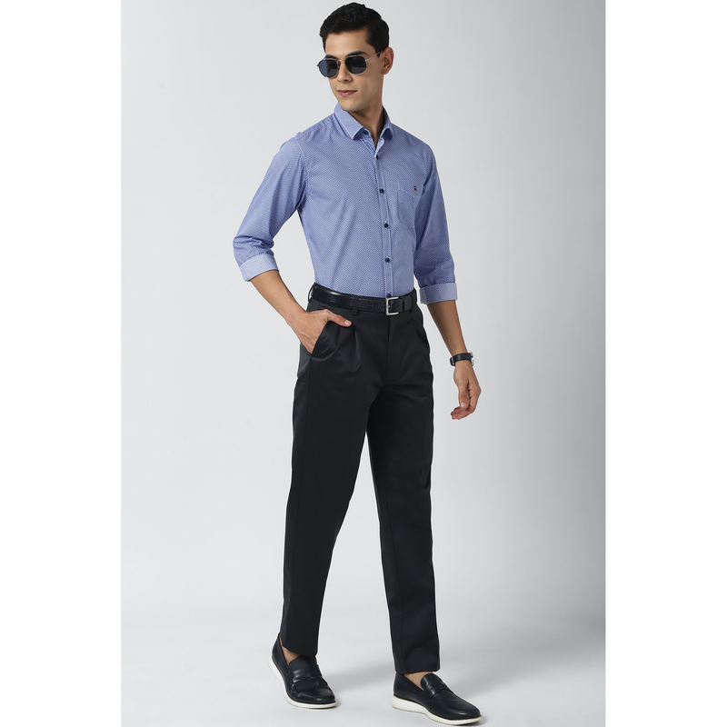 Peter England Casuals Men Black Casual Trousers (30)