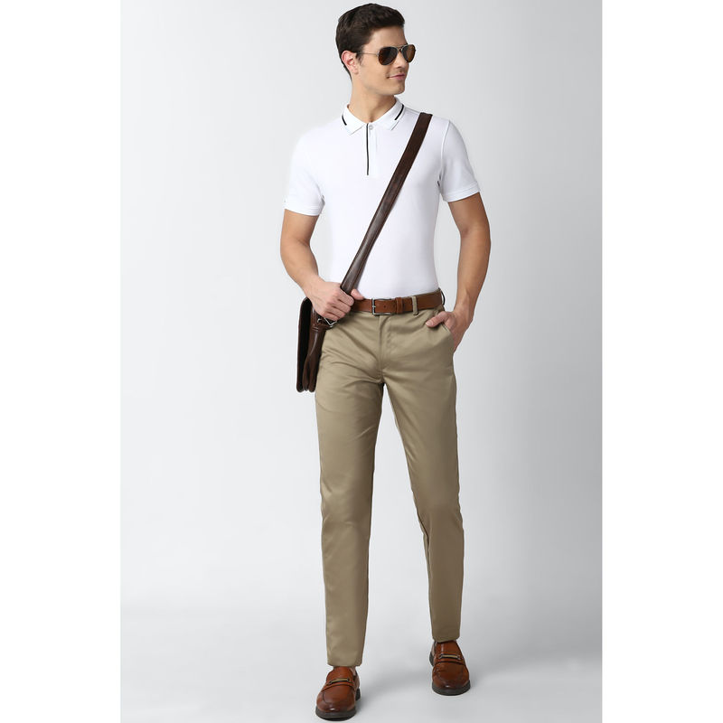 Peter England Casuals Men Brown Casual Trousers (30)