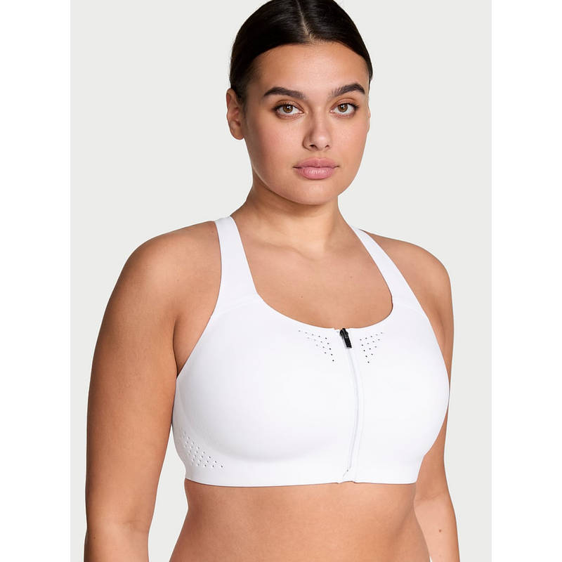 Victoria's Secret White Featherweight Max Front-Close Sports Bra (36D)